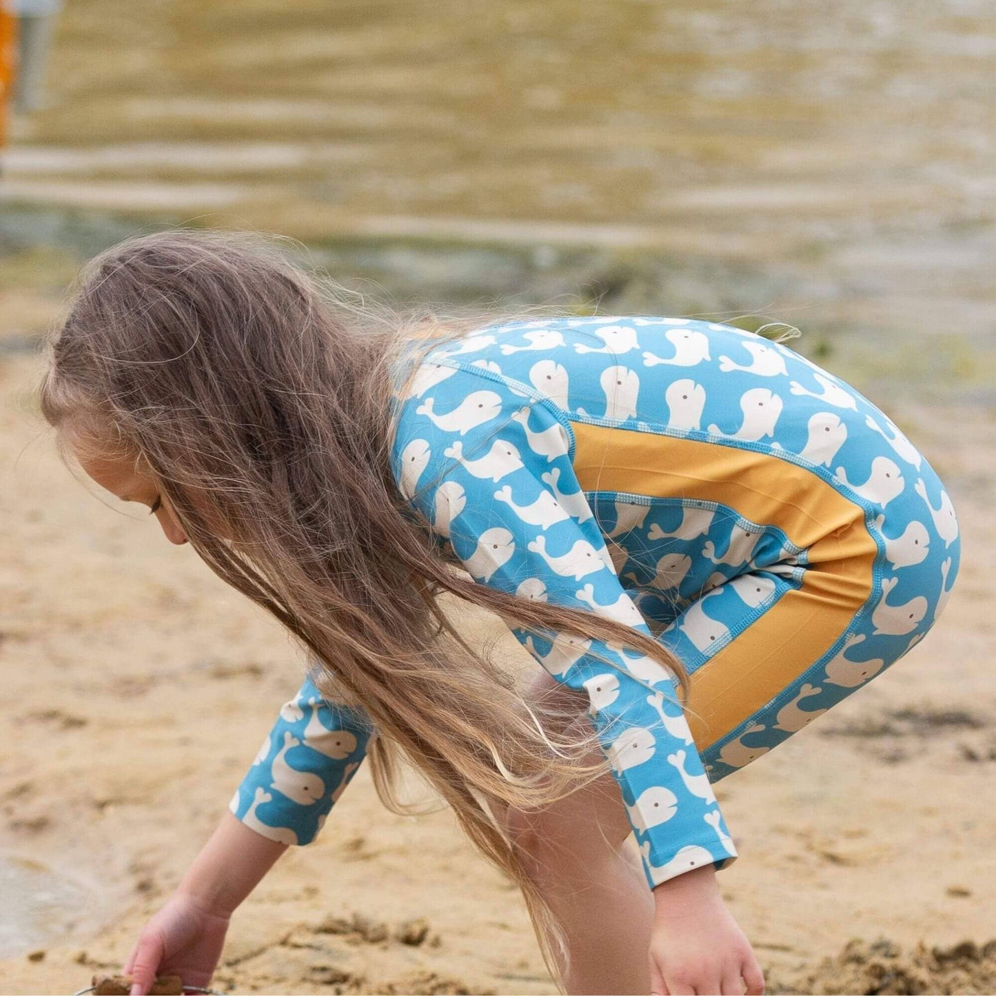 Combinaison de bain anti-UV UPF 50 recyclée Blue Whales
