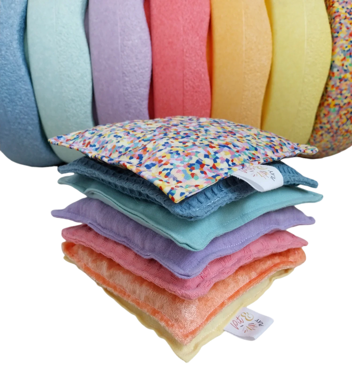 Super saco sensorial Confetti – hecho a mano