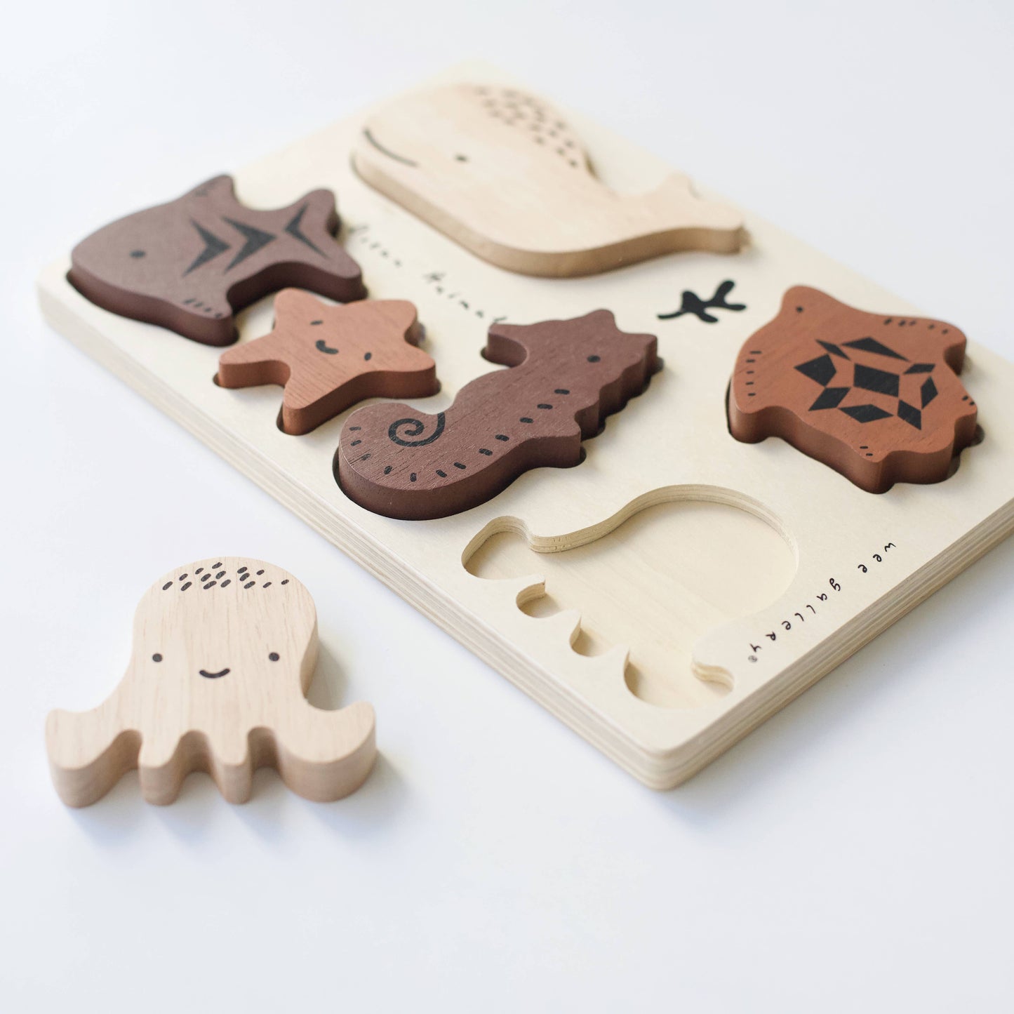 Wooden Tray Puzzle - Ocean Animals - 2nd Edition