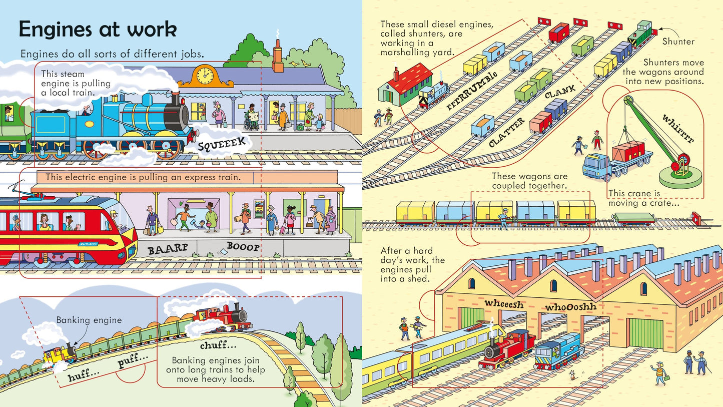 Look inside Trains - Lift the flap book