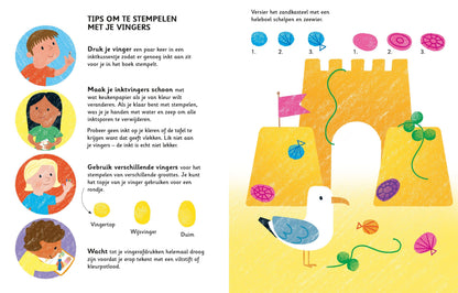 Stempeln mit den Fingern – Sommer