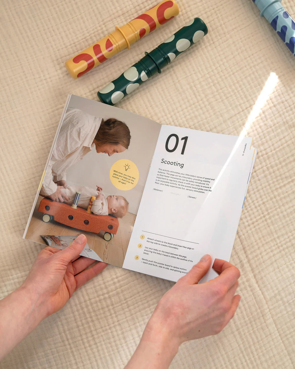 Baby activiteiten set - Zandgrijs / Honinggeel