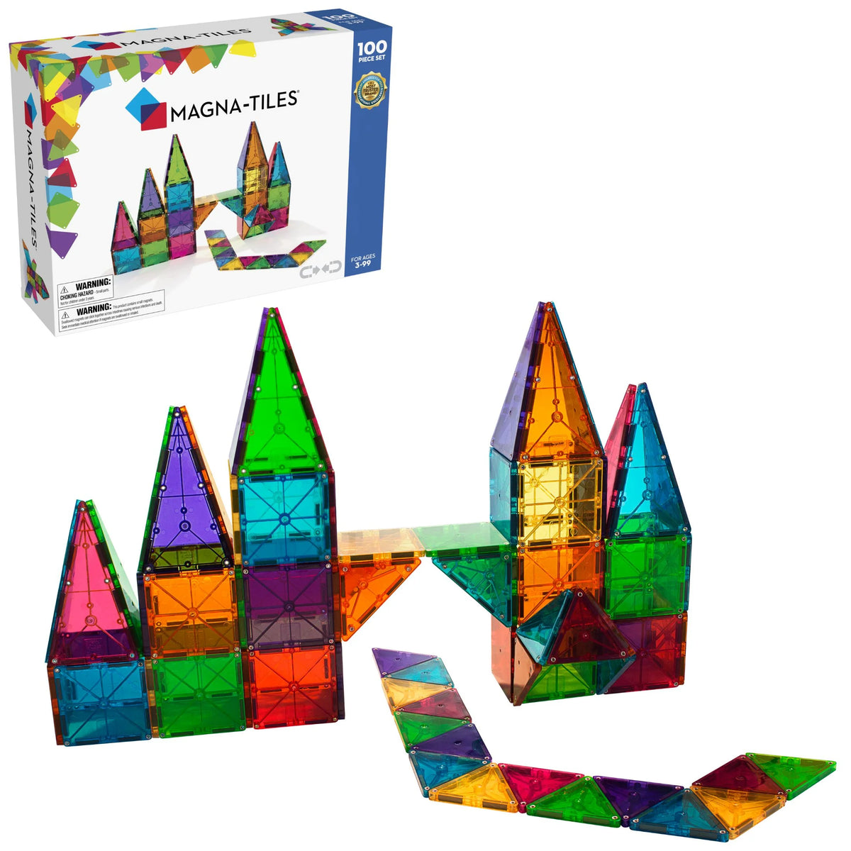 MAGNA-TILES® Clear Colors 100 Piece Set