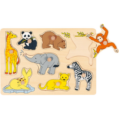 Animales salvajes bebés - puzzle encajable