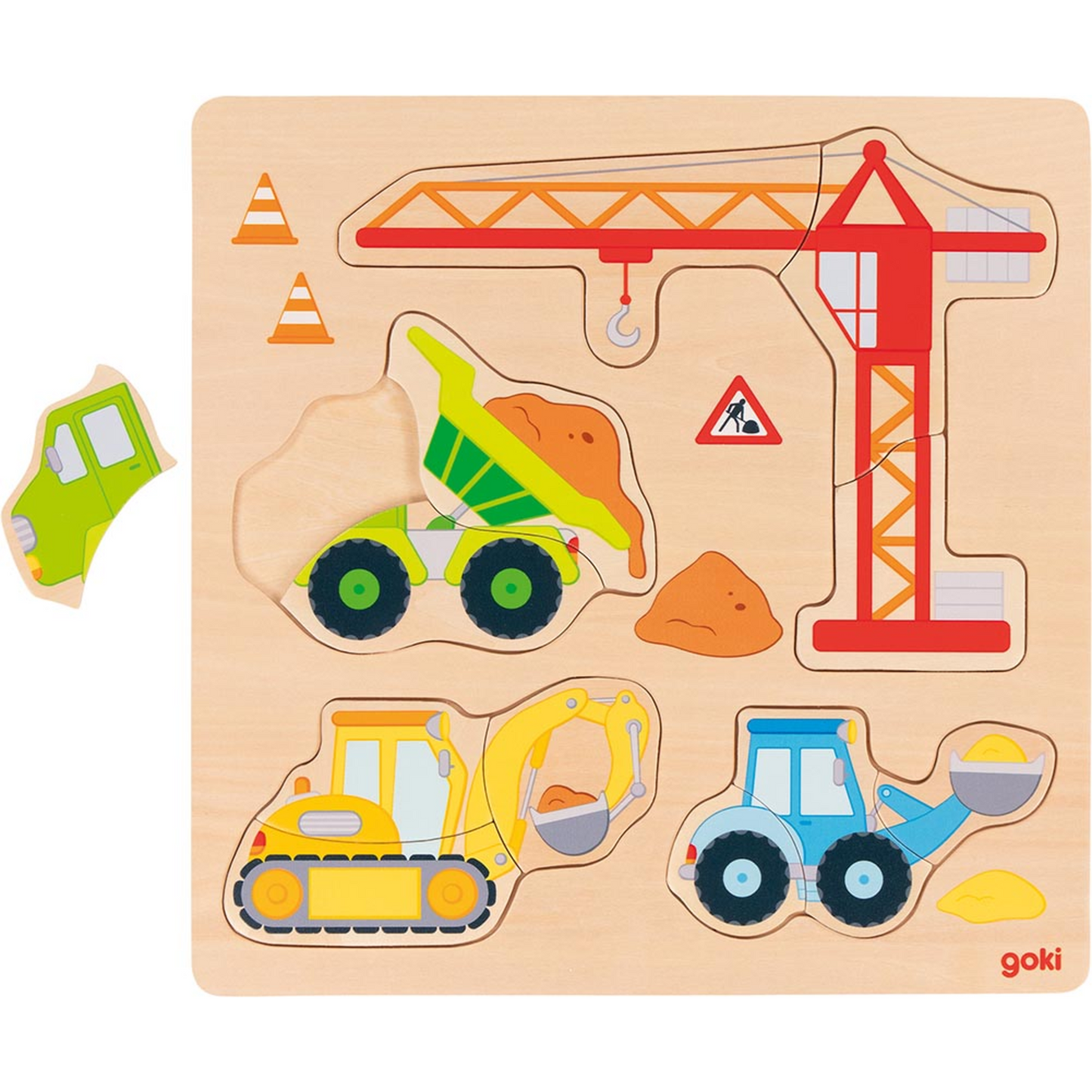 Puzzle building site vehicles