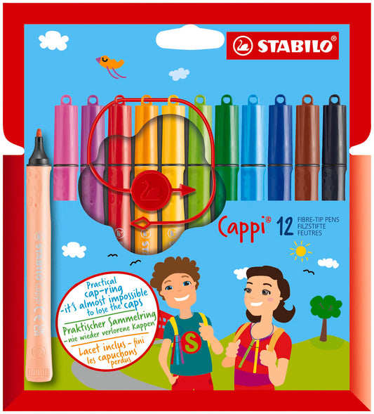 Felt-tip pen with cap-ring STABILO Cappi