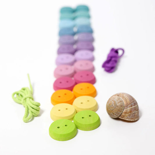 Pastelkleurige Houten Knopen