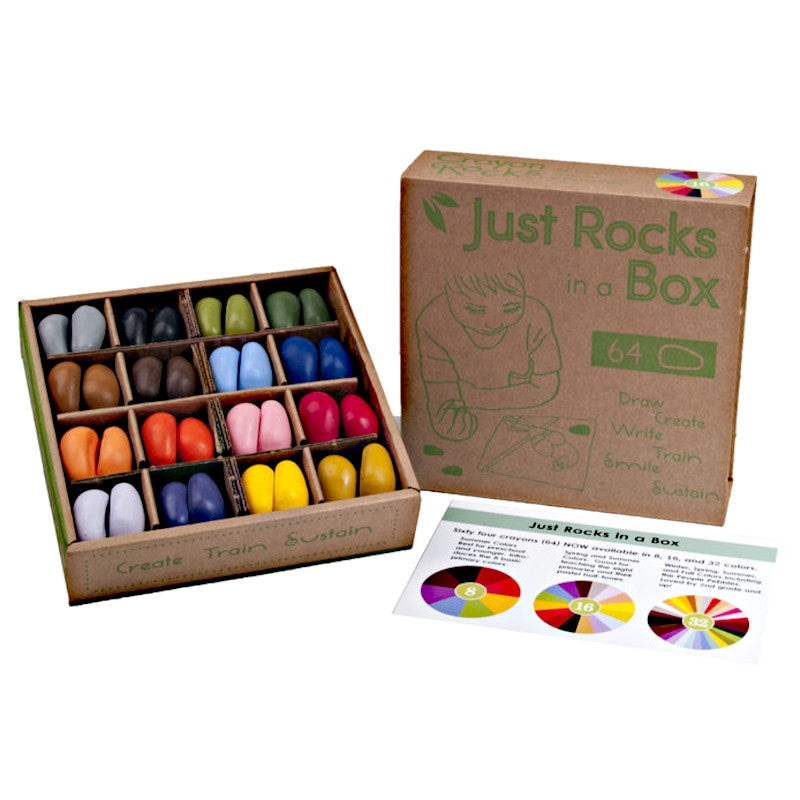 Crayon Rocks 64-piece box, 16 colors
