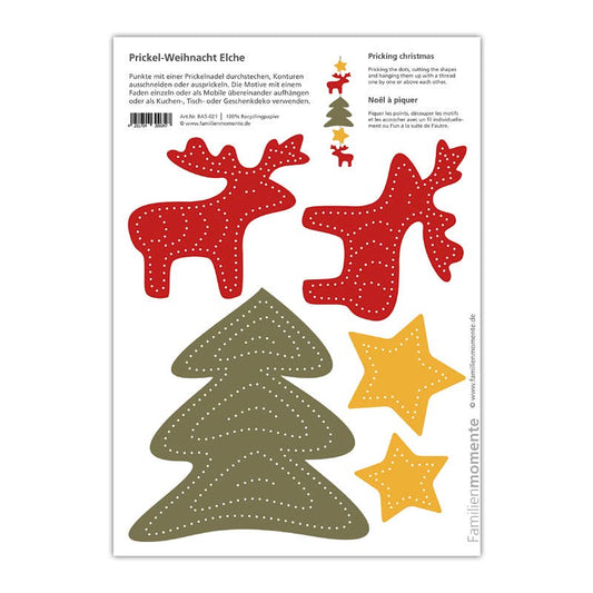 Knutselblad Prickel-Kerst