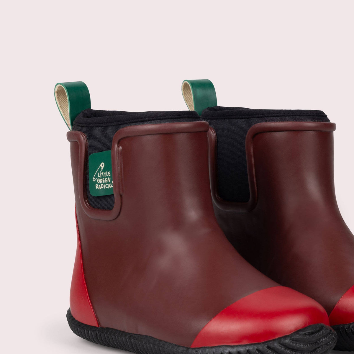 Bottes de pluie mi-hautes en caoutchouc naturel prune