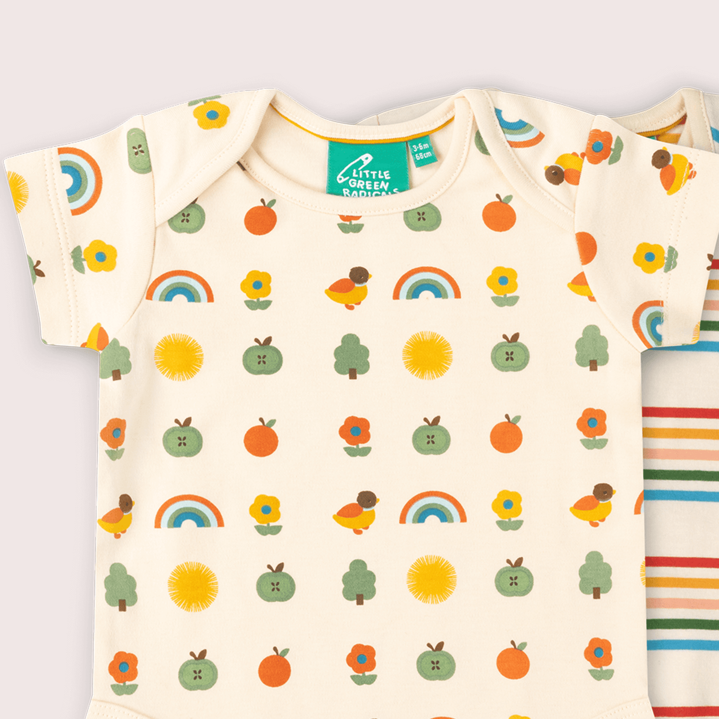Lot de 2 bodies bébé bio Vintage Rainbows