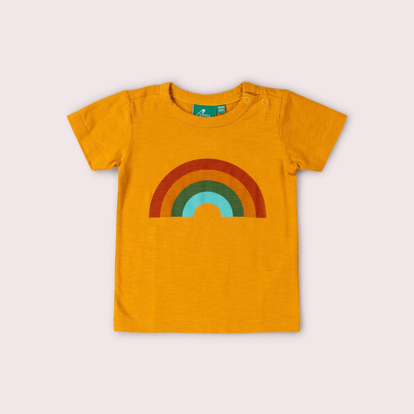 T-shirt à manches courtes à pressions Arc-en-ciel doré