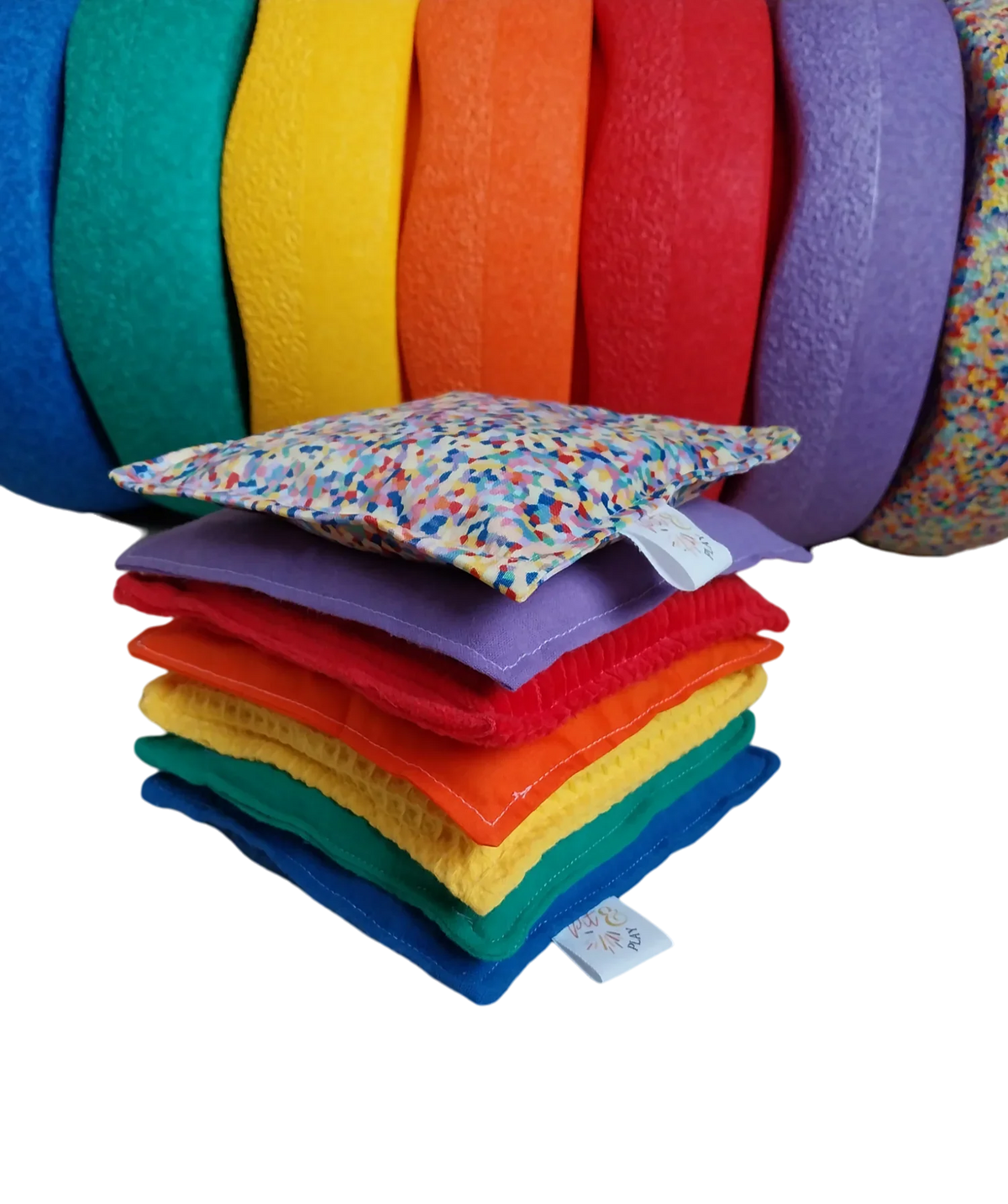 Super saco sensorial Confetti – hecho a mano