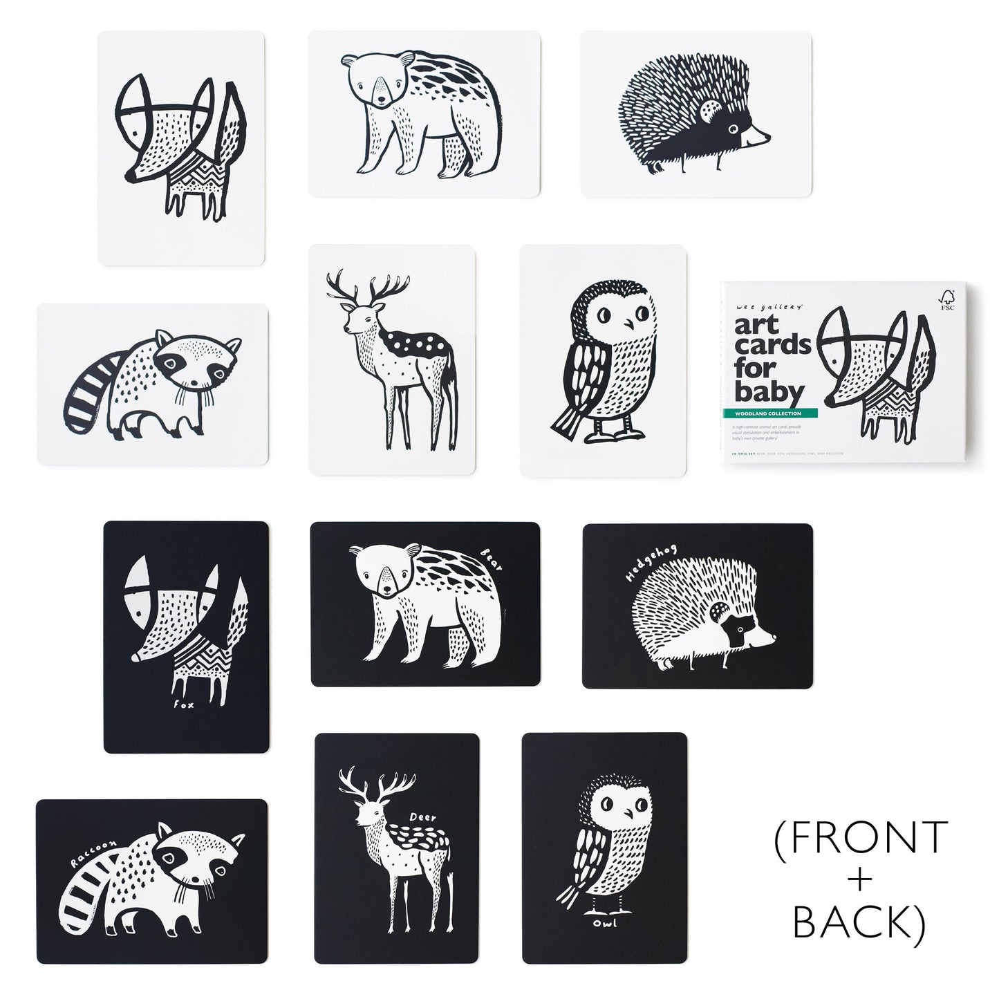 Art Cards for Baby - Woodland Animals - Infant Flash Cards