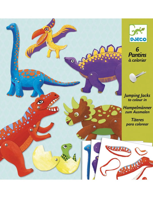 Dinos - Jumping Jacks to color in