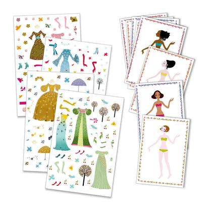 Dress-up Doll Sticker Set – Dresses