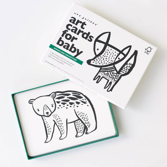 Art Cards voor baby - Bosdieren - Baby flashcards