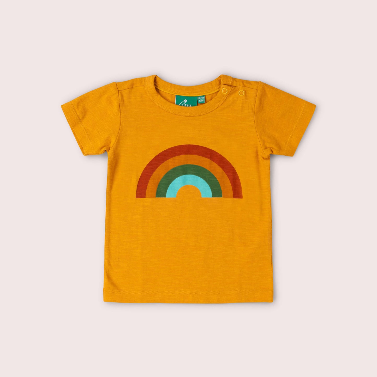 T-shirt à manches courtes à pressions Arc-en-ciel doré
