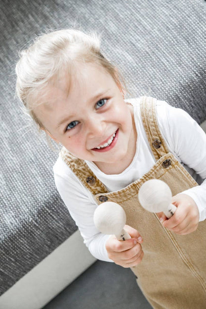 Maracas rammelaar | rattle | babyspeelgoed | houten speelgoed