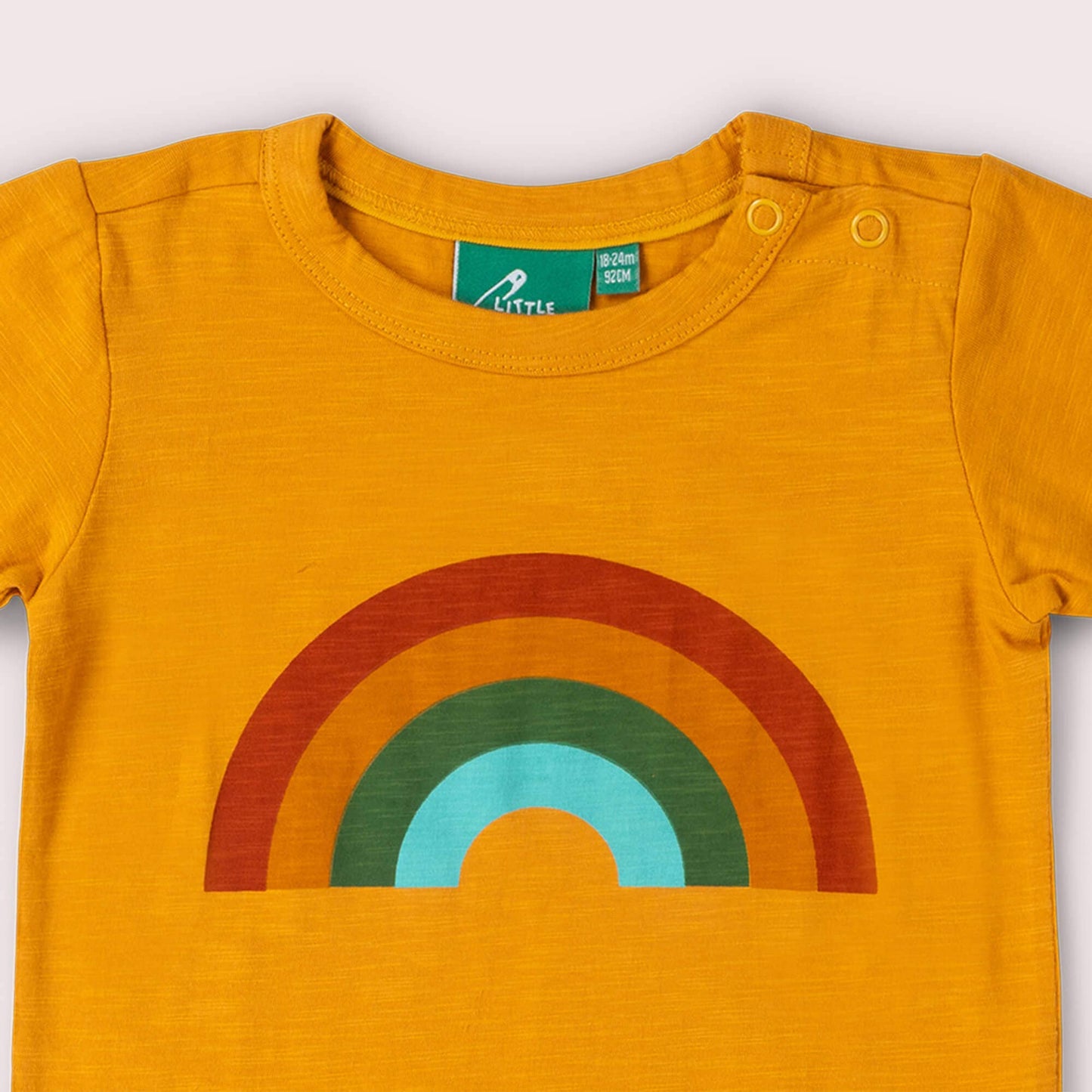 T-shirt à manches courtes à pressions Arc-en-ciel doré