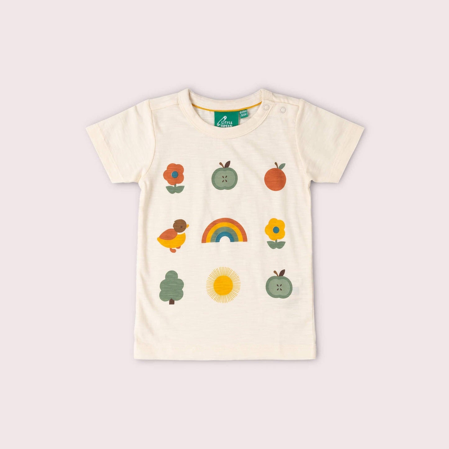 T-shirt à pressions à manches courtes Vintage Rainbows
