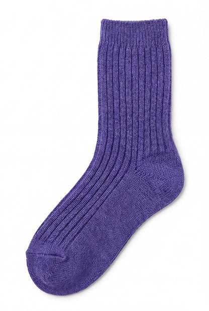 Wollene Babysocken - Violett
