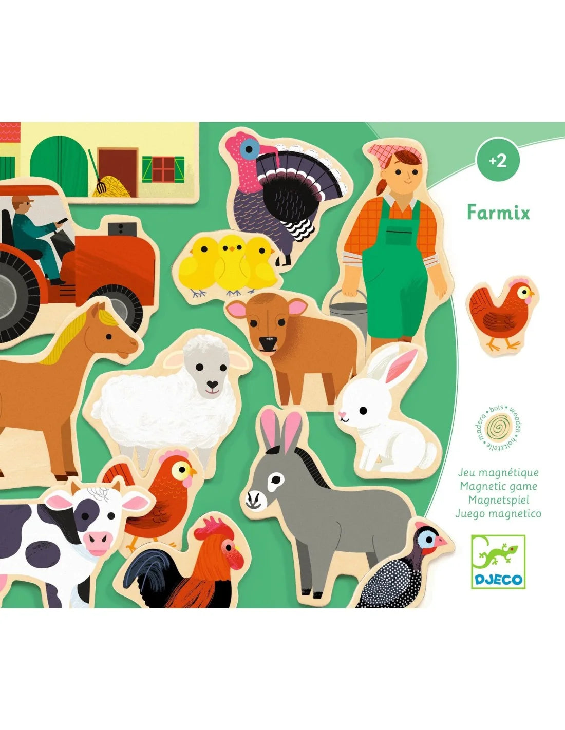 Wooden Farm Magnets