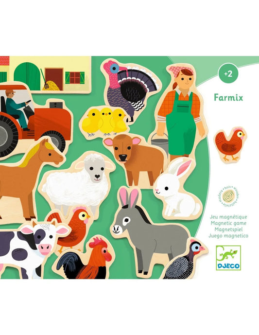Wooden Farm Magnets