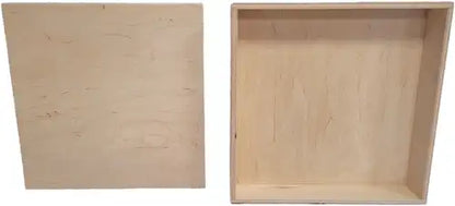 Wooden play tray with lid (25x25x5 cm)