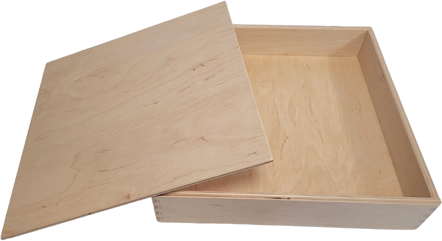 Wooden play tray with lid (25x25x5 cm)