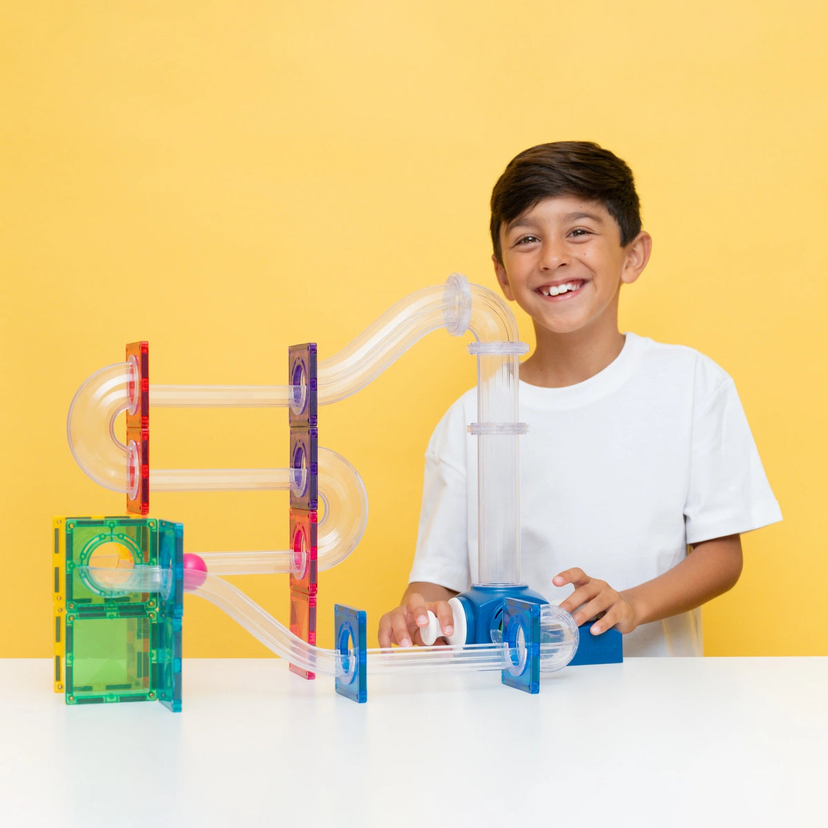 Connetix magnetic tiles ball run launcher pack 47 piece
