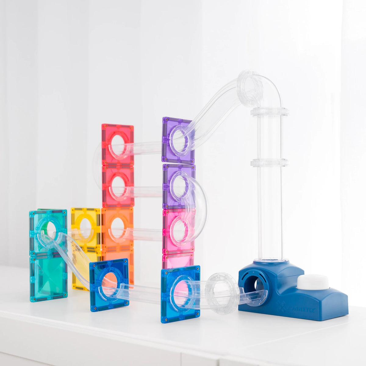 Connetix magnetic tiles ball run launcher pack 47 piece