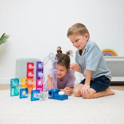 Connetix magnetic tiles ball run launcher pack 47 piece