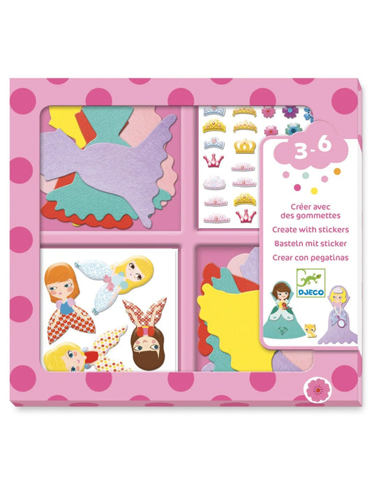 Create with stickers -  I love princesses