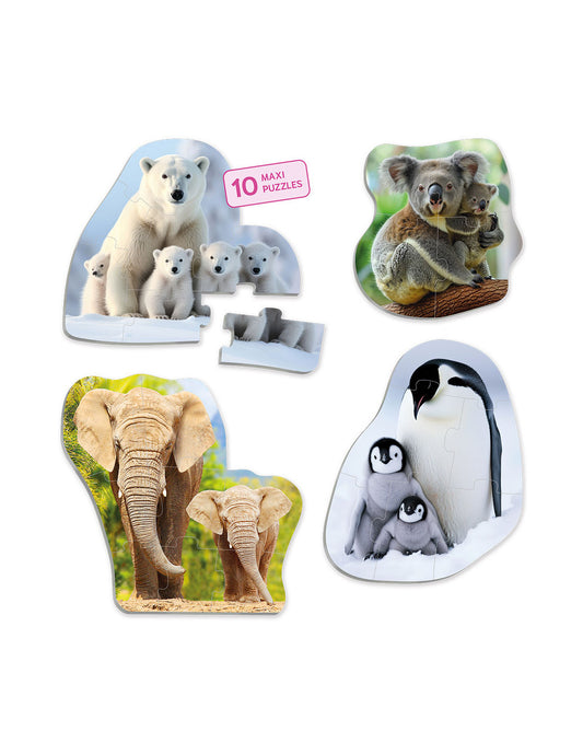 Maxi Puzzle - Animals & their babies