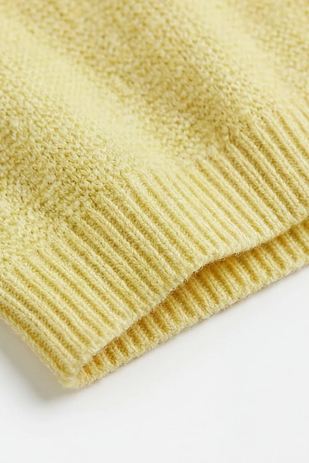 Merino Wool Knitted Baby Spencer - Lemonade