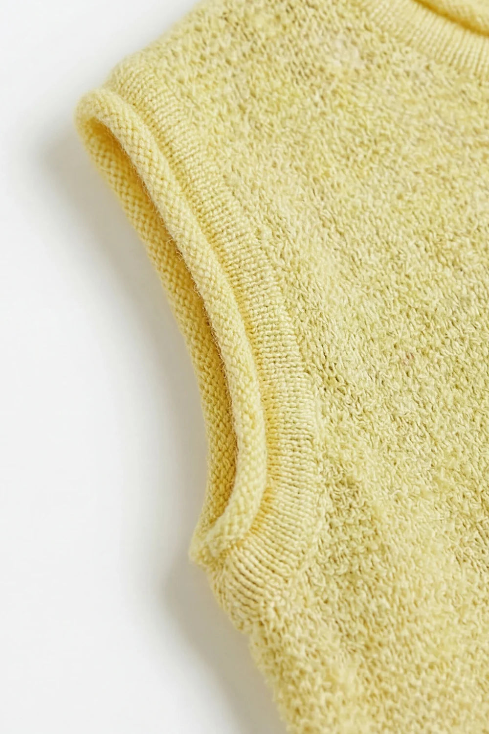 Merino Wool Knitted Baby Spencer - Lemonade