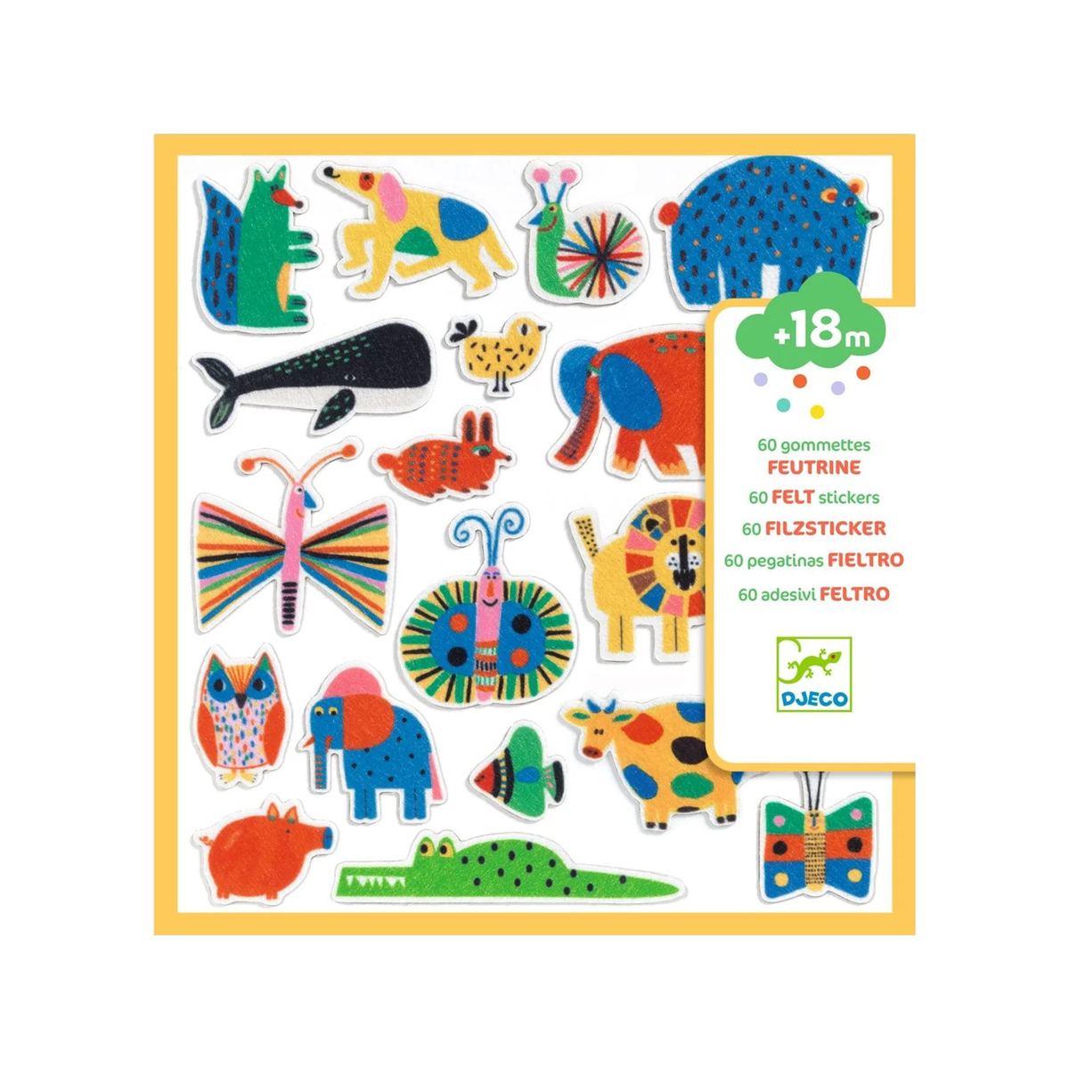 60 pegatinas de animales de fieltro (normalizado)
