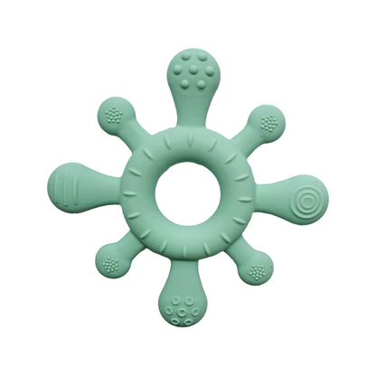 Baby Silicone Teether Coral Cameo Green (normalized)