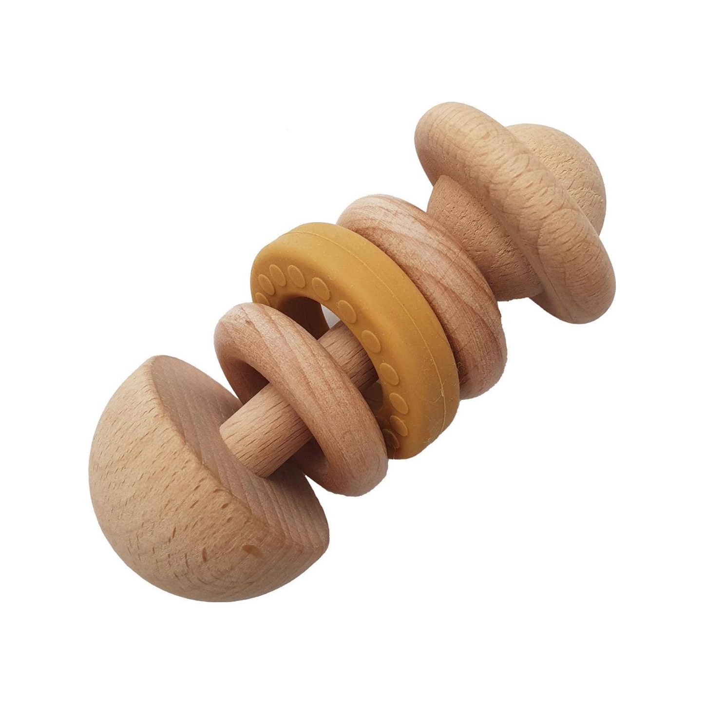 Baby Wooden Rattle Ochre (normalized)