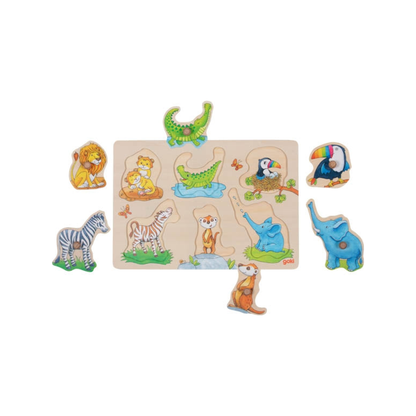 Background puzzle mother and baby - Wild animals (normalized)