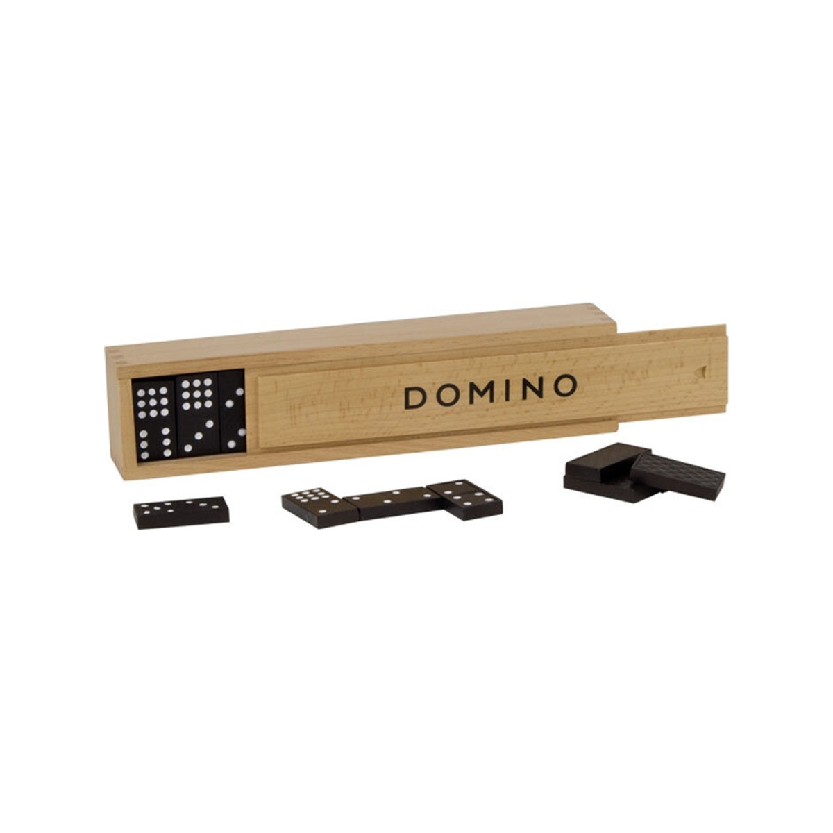Dominos classiques dans une boîte en bois (normalisé)