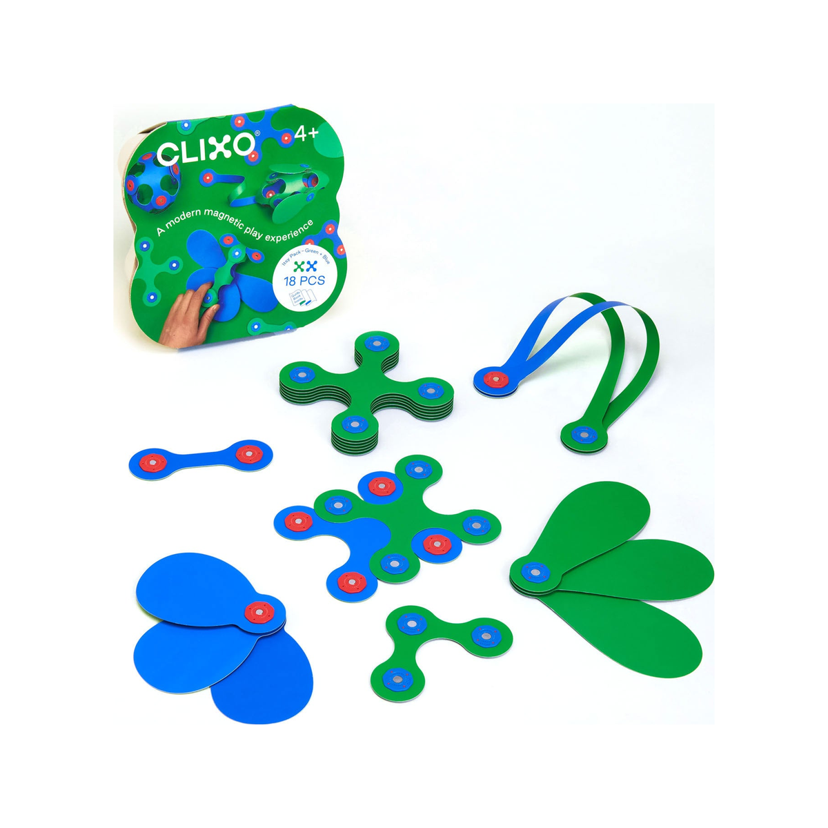 Clixo Itsy Pack – magnetische bouwset (genormaliseerd)