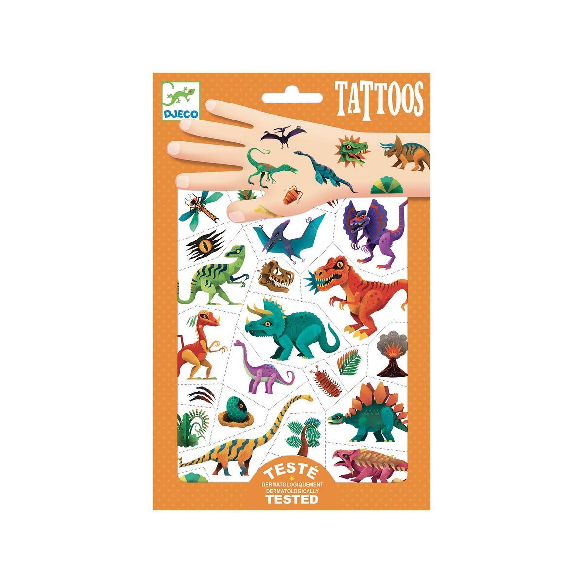 Dino club temporary tattoos (normalized)