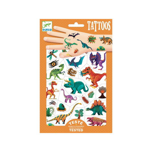 Tatouages temporaires Dino club (normalisés)