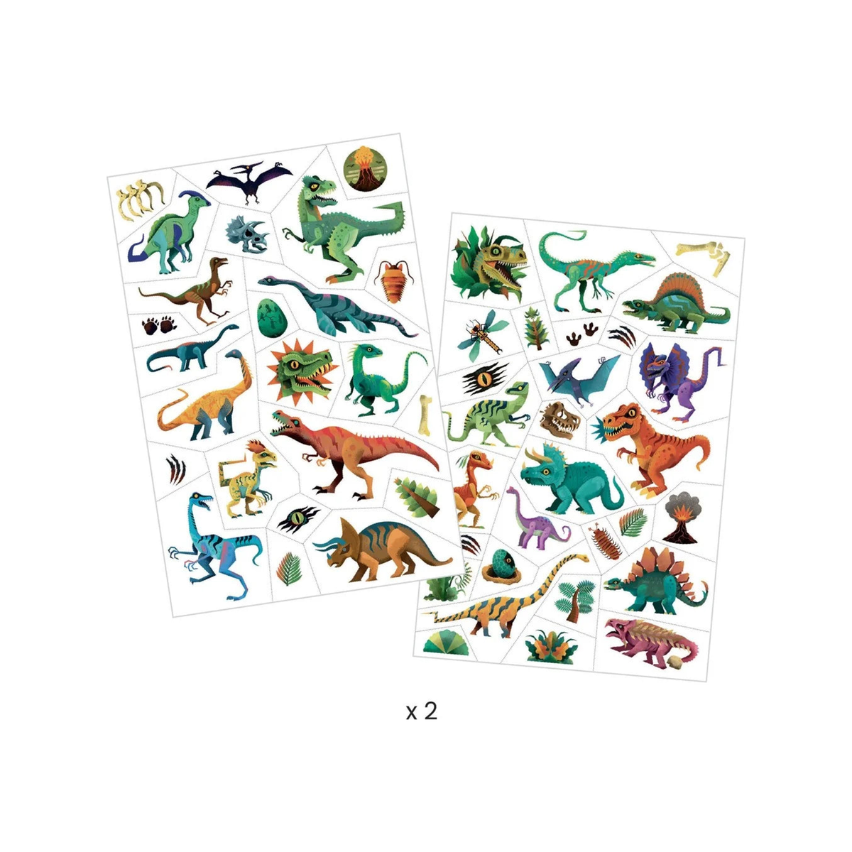 Dino club temporary tattoos (normalized)