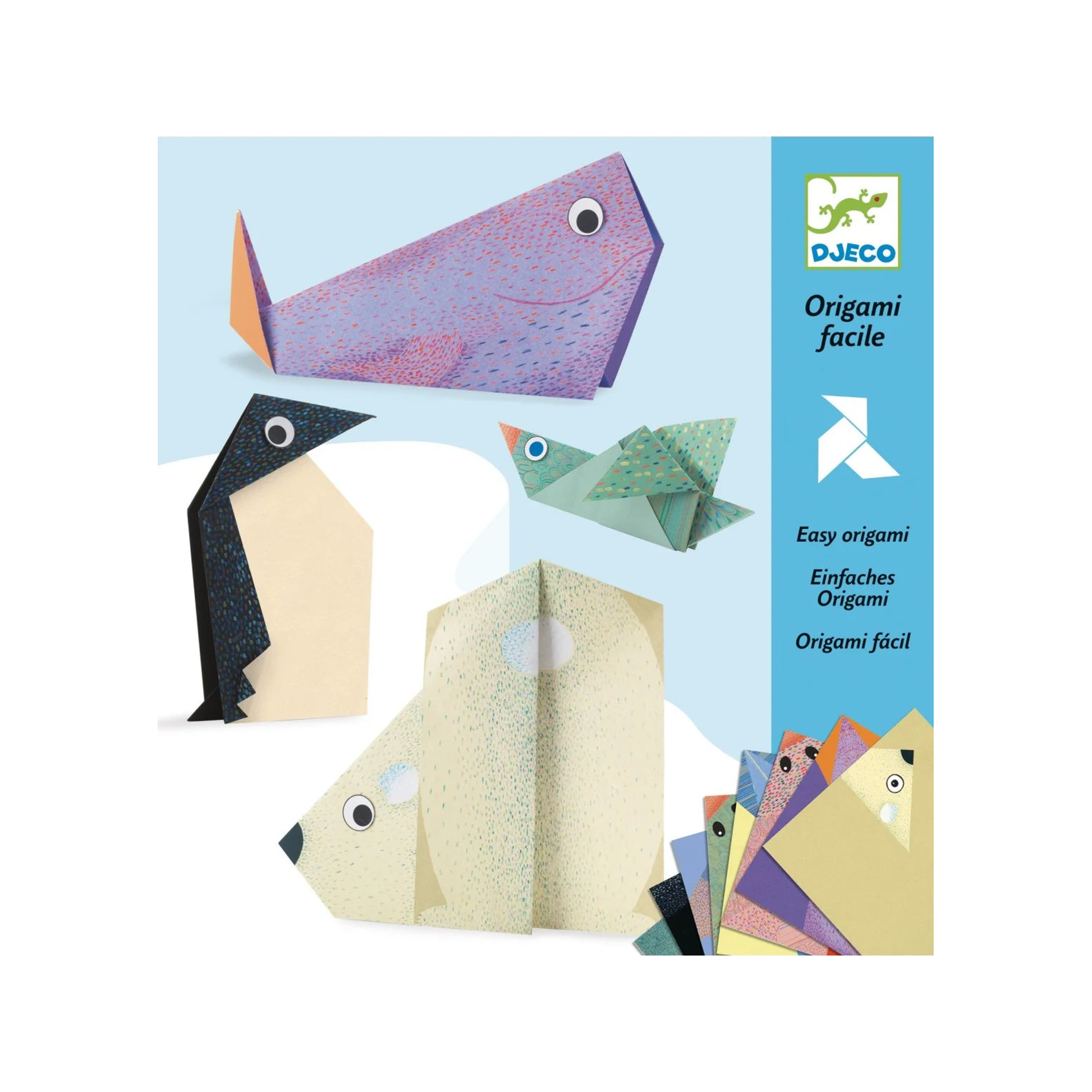 Eenvoudig origami - Pooldieren (genormaliseerd)