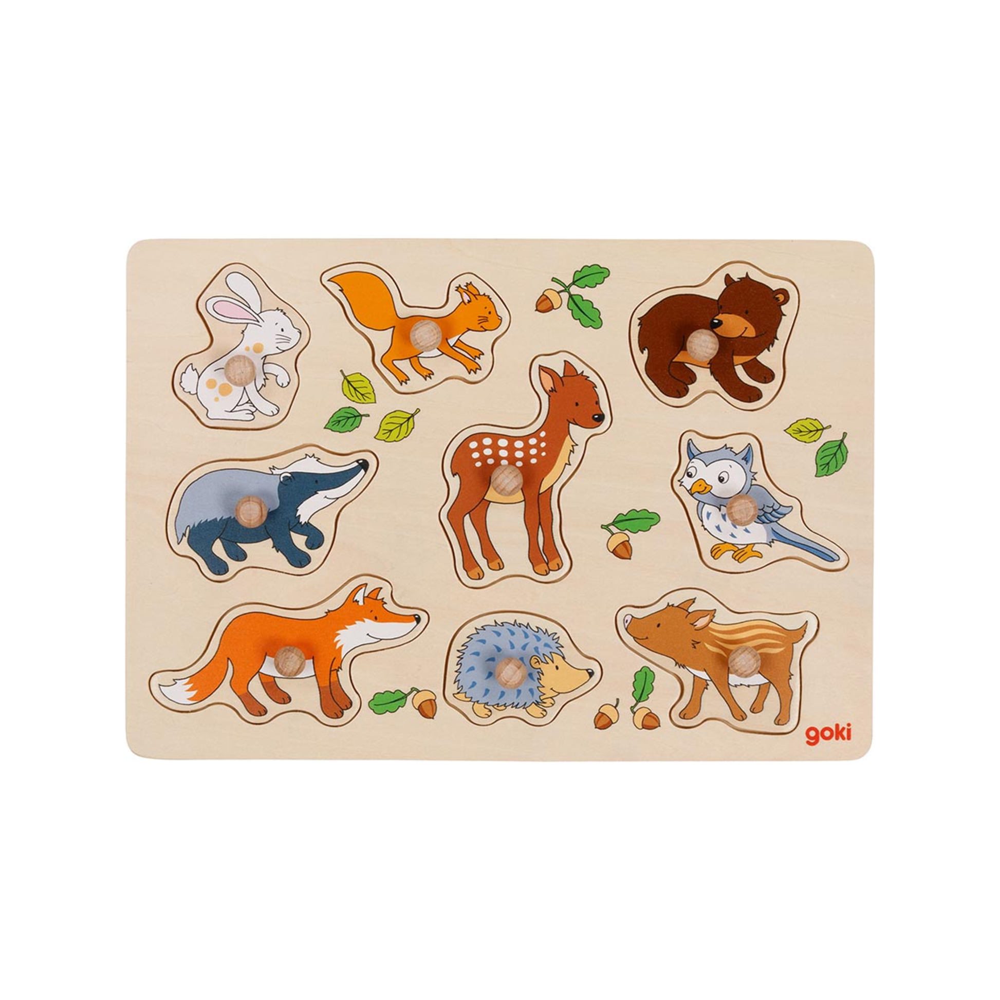 Bosdieren - inlegpuzzel (genormaliseerd)