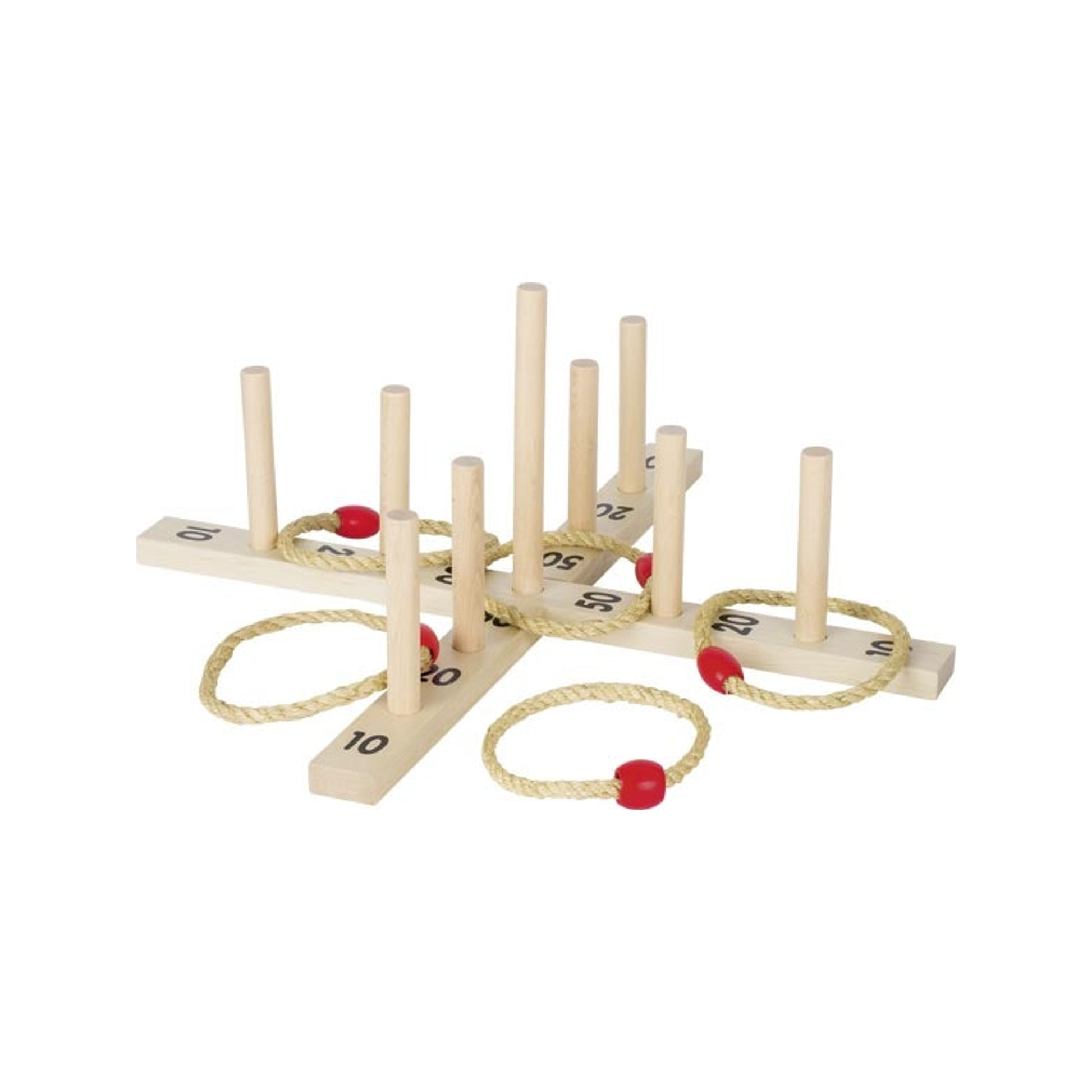 Jeu Hoopla avec 5 anneaux en sisal (normalisé)
