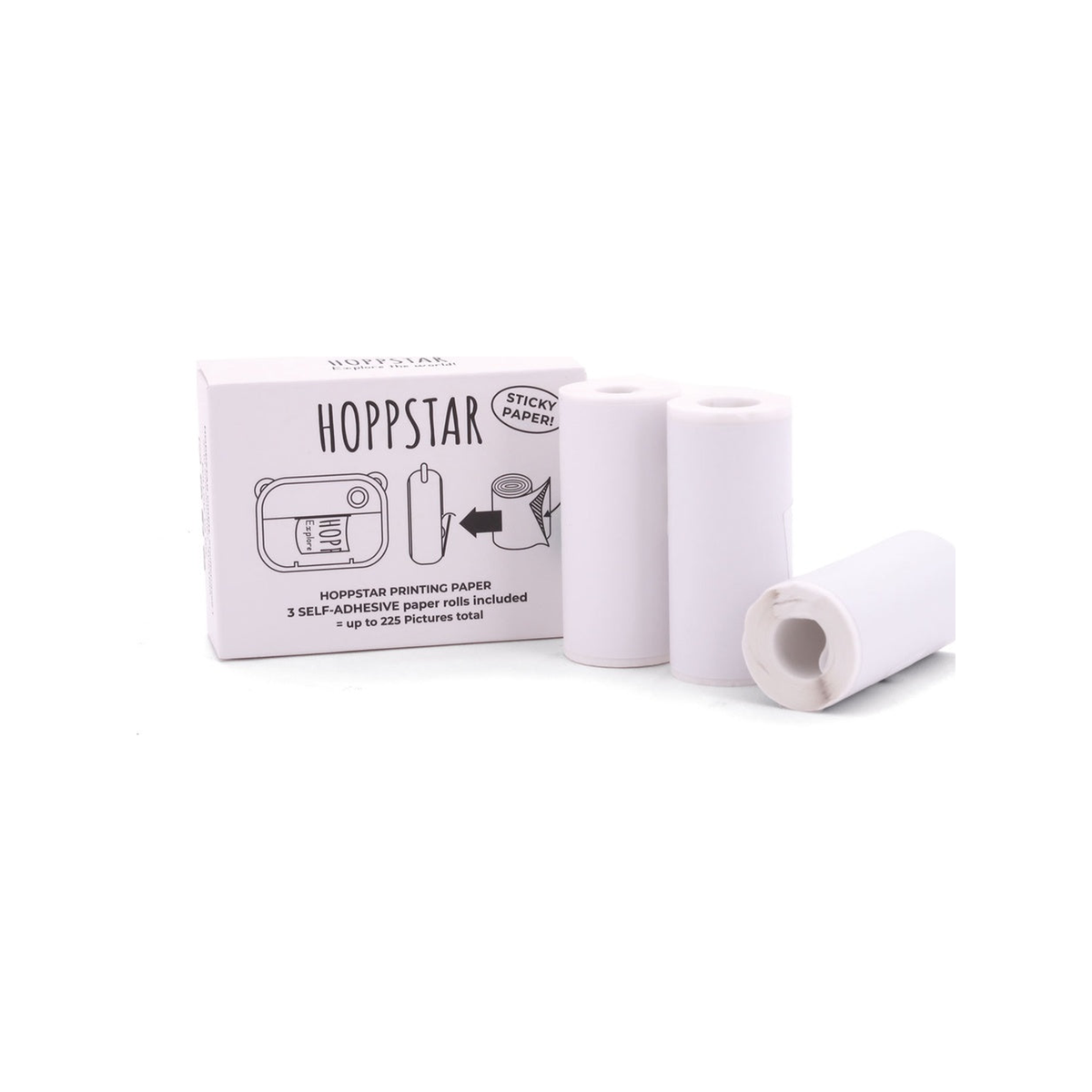Hoppstar Rollos de papel autoadhesivos - paquete de recambio de 3 unidades (normalizado)